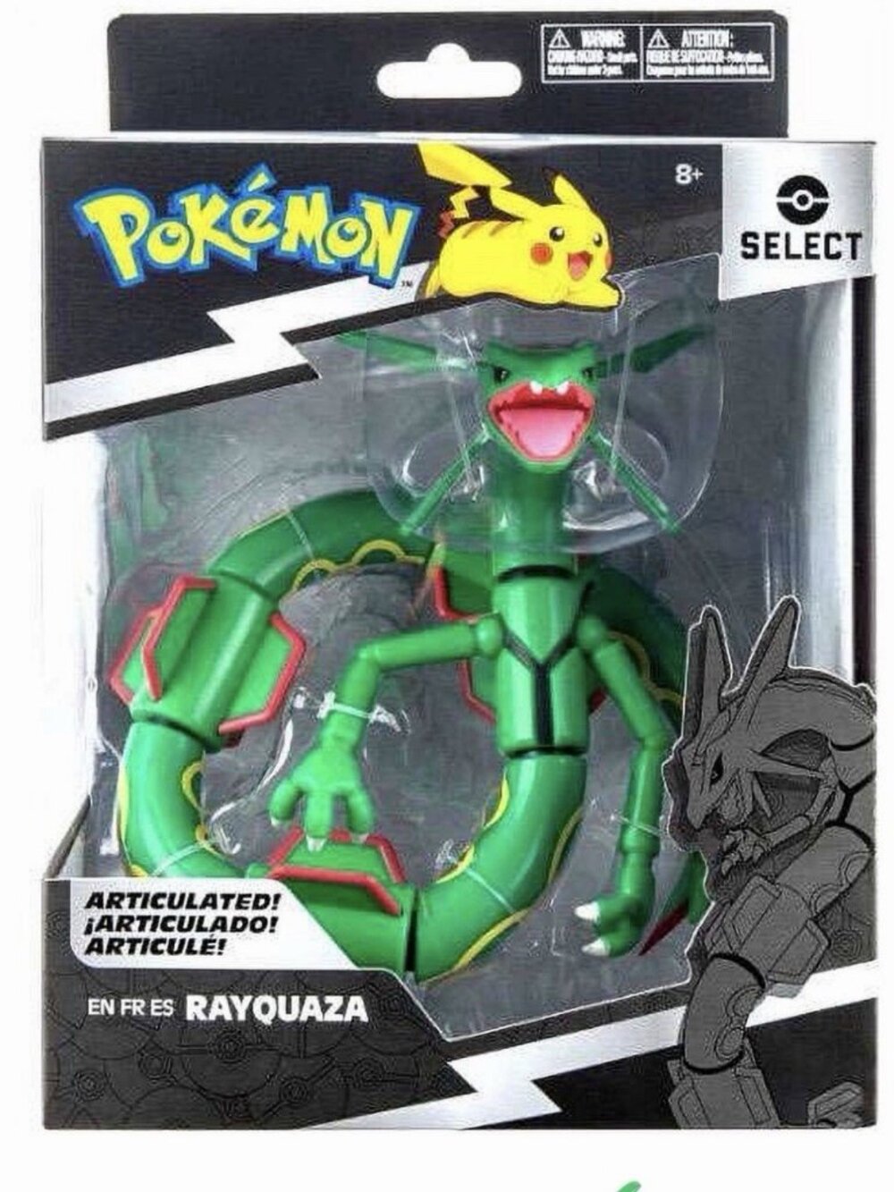 Pokemon Select Super Articulated Rayquaza Action Figure New Factory Sealed